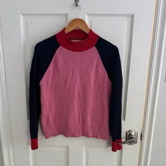 Boden Flora Color Block Sweater Size Medium - Picture 5 of 8